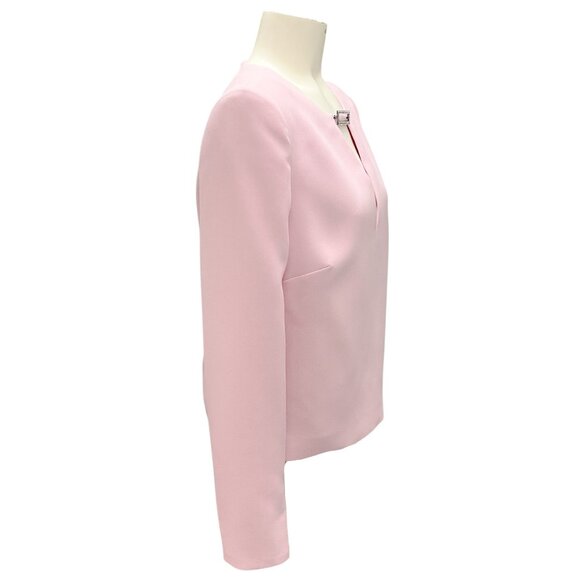 Roland Mouret Pink 2023 Long Sleeve Crepe Top - Picture 2 of 5